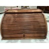 Antigua Papelera de Persiana - Escritorio Vintage Madera Diseño Rollup