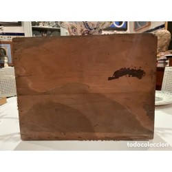 Antigua Papelera de Persiana - Escritorio Vintage Madera Diseño Rollup
