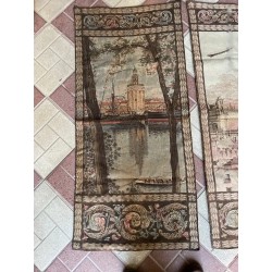Pareja de Tapices Vintage Sevilla - Torres del Oro y Giralda Expo 1929 Colección
