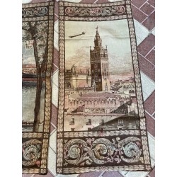 Pareja de Tapices Vintage Sevilla - Torres del Oro y Giralda Expo 1929 Colección