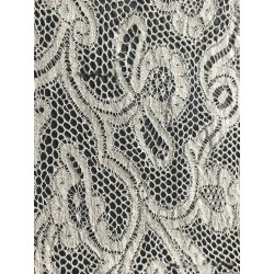 Encaje Antiguo de Bolillos Marfil - Puntilla Vintage 270cm x 9cm Diseño Floral