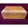 Caja Antigua de Cuero - Joyero Vintage con Cenefa Dorada Repujada Artesanal