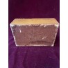 Caja Antigua de Cuero - Joyero Vintage con Cenefa Dorada Repujada Artesanal