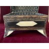 Cofre Antiguo Marroquí - Caja Artesanal Metal y Hueso Diseño Oriental Vintage
