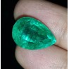 Esmeralda Colombiana Certificada 9.42ct - Gema Talla Pera Verde Esmeralda Natural
