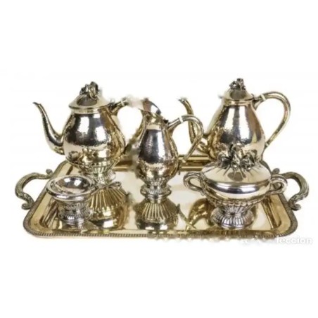SERVICIO DE CAFE Y TE EN PLATA