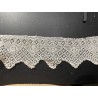 Encaje Antiguo de Ganchillo Floral - Puntilla Vintage 380cm x 8.5cm Algodón Crudo