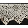 Encaje Antiguo de Ganchillo Floral - Puntilla Vintage 380cm x 8.5cm Algodón Crudo