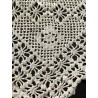 Encaje Antiguo de Ganchillo Floral - Puntilla Vintage 380cm x 8.5cm Algodón Crudo