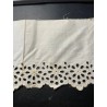 Tiraborda Antigua Lino Bordado - Cenefa Calada Richelieu 300cm x 14cm Vintage