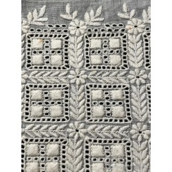 Tiraborda Antigua Bordado Richelieu - Cenefa Baptist Calado Geométrico 200 cm x 15 cm