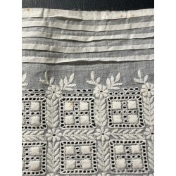 Tiraborda Antigua Bordado Richelieu - Cenefa Baptist Calado Geométrico 200 cm x 15 cm