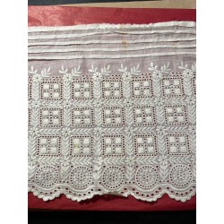 Tiraborda Antigua Bordado Richelieu - Cenefa Baptist Calado Geométrico 200 cm x 15 cm