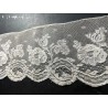 Encaje Antiguo de Malla con Flores - Puntilla Vintage 350cm x 11cm Estilo Valencienne