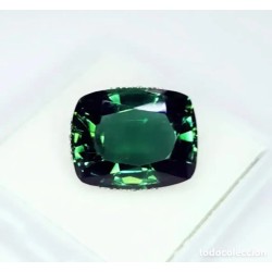 Turmalina Verde Certificada 9.32ct - Gema Talla Cojín AAA Premium Transparente