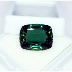 Turmalina Verde Certificada 9.32ct - Gema Talla Cojín AAA Premium Transparente