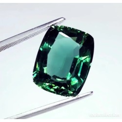 Turmalina Verde Certificada 9.32ct - Gema Talla Cojín AAA Premium Transparente