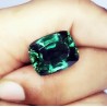 Turmalina Verde Certificada 9.32ct - Gema Talla Cojín AAA Premium Transparente