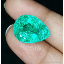 Esmeralda Natural Colombiana 10.22ct - Gema Talla Pera AAA Premium Certificada