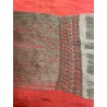 Chal Vintage de Seda con Flecos - Mantón Artesanal Tejido Calado Elegante Gris