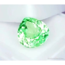 Zafiro Verde Natural Talla Pera 7.07CT - Transparent Certified Gem Premium AAA
