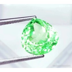 Zafiro Verde Natural Talla Pera 7.07CT - Transparent Certified Gem Premium AAA