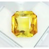 Zafiro Amarillo Natural Talla Asscher 15.87ct - Gema Premium AAA Certificada Transparente