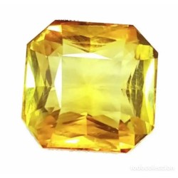 Zafiro Amarillo Natural Talla Asscher 15.87ct - Gema Premium AAA Certificada Transparente