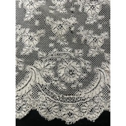 Encaje Antiguo Valenciennes Siglo XIX - Puntilla Francesa Floral 10m x 17cm Colección