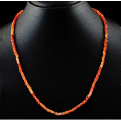 Collar de cornalina de naranja 78CT - elegante artesanía de joyería natural