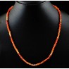 Collar de cornalina de naranja 78CT - elegante artesanía de joyería natural
