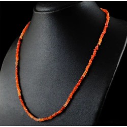 Collar de cornalina de naranja 78CT - elegante artesanía de joyería natural