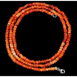 Collar de cornalina de naranja 78CT - elegante artesanía de joyería natural