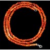 Collar de cornalina de naranja 78CT - elegante artesanía de joyería natural