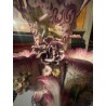 Pareja de Jarrones Antiguos de Porcelana Estilo Rococó - Decoración Floral Rosa