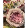 Pareja de Jarrones Antiguos de Porcelana Estilo Rococó - Decoración Floral Rosa
