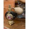 Perfumero Antiguo Estilo Romántico con Medallón Porcelana - Frasco Vintage