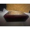 Caja de Madera Noble con Tapadera de Plata Grabada - Joyero Antiguo con Iniciales