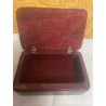 Caja de Madera Noble con Tapadera de Plata Grabada - Joyero Antiguo con Iniciales