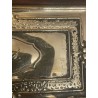 Caja de Madera Noble con Tapadera de Plata Grabada - Joyero Antiguo con Iniciales