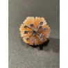 Pendientes de Plata con Coral Melocotón y Amatistas - Diseño Floral Vintage