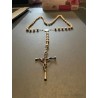 Rosario Antiguo de Plata y Perlas Naturales - Joya Religiosa con Crucifijo Detallado