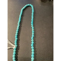 Collar de Turquesa Natural con Colgante de Coral Rojo - Piedras Preciosas Artesanal