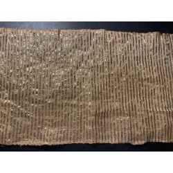 Tejido Antiguo con Hojillas Metálicas Doradas - Galón Decorativo 7 Metros Artesanal