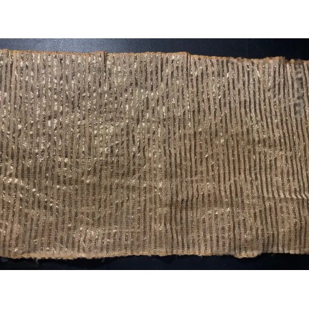 Tejido Antiguo con Hojillas Metálicas Doradas - Galón Decorativo 7 Metros Artesanal