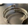 Pulsera Doble de Plata con Amatista y Topacio Azul - Brazalete Minimalista Ajustable