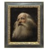 Óleo Retrato de Anciano Escuela Española Siglo XIX - Pintura Religiosa Enmarcada