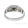 Anillo Oro Blanco 18K con Diamante - Sortija Elegante para Caballero