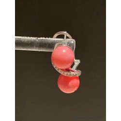 Pendientes de Plata con Doble Coral Rojo - Elegante Diseño en Ondas