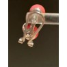 Pendientes de Plata con Doble Coral Rojo - Elegante Diseño en Ondas